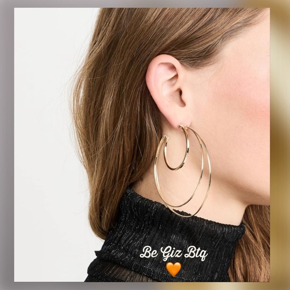 JENNIFER ZEUNER Authentic Cara Earrings in High-Shine Polish Gold Vermeil NWT